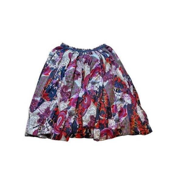 Mix Nouveau Skirt Size XL Floral Paisley Slip Pull On Boho Whimsigoth Lined - Picture 2 of 9